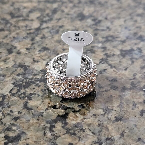 Bomb Party RG91167 "Beautifully Blooming" Smokey Topaz Cubic Zirconia Sz 5 - Picture 2 of 5